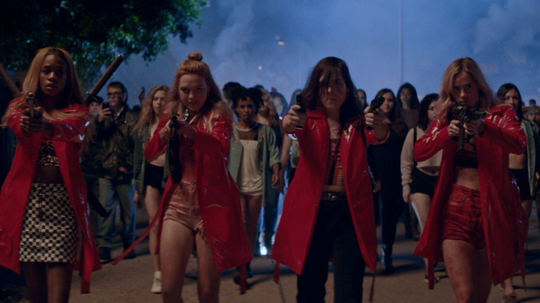 Assassins in red dresses
