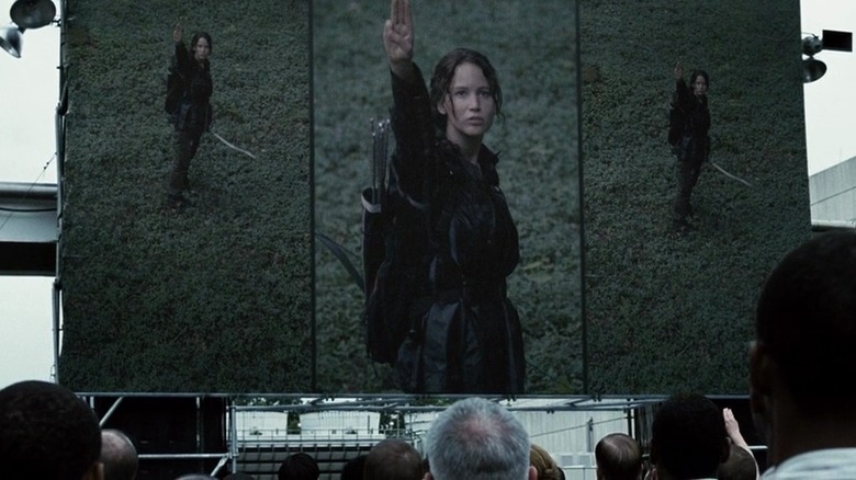 Katniss Everdeen saluting