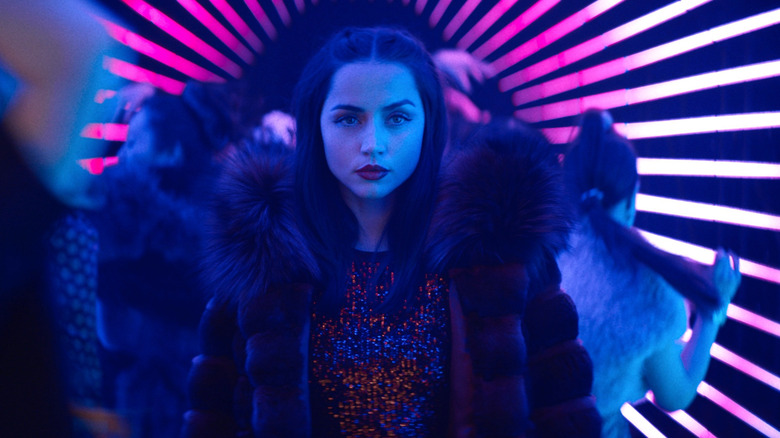 Eve Macarro walking into a club in Ballerina