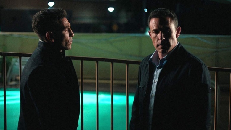 Jon Bernthal's Braxton speaking to Ben Affleck's Christian Wolff in The Accountant 2