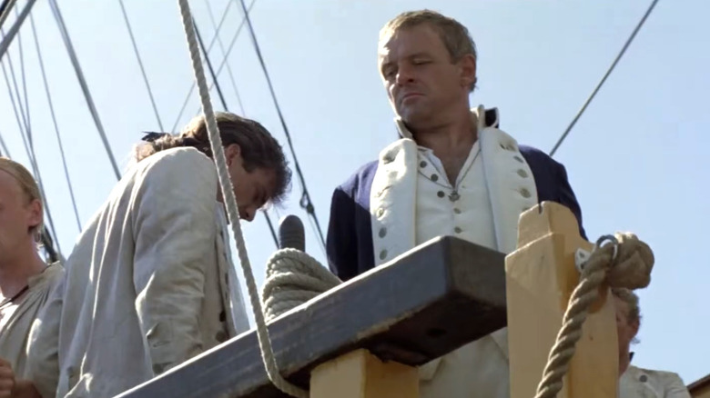 Lieutenant William Bligh looking at the water in The Bounty