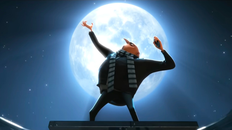 Gru celebrating his plan to steal the moon in Despicable Me