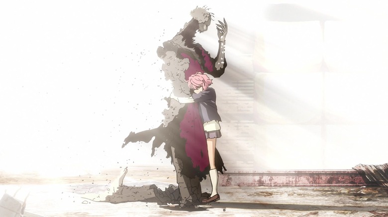 Aira hugs the disappearing Acrobatic Silky in Dandadan