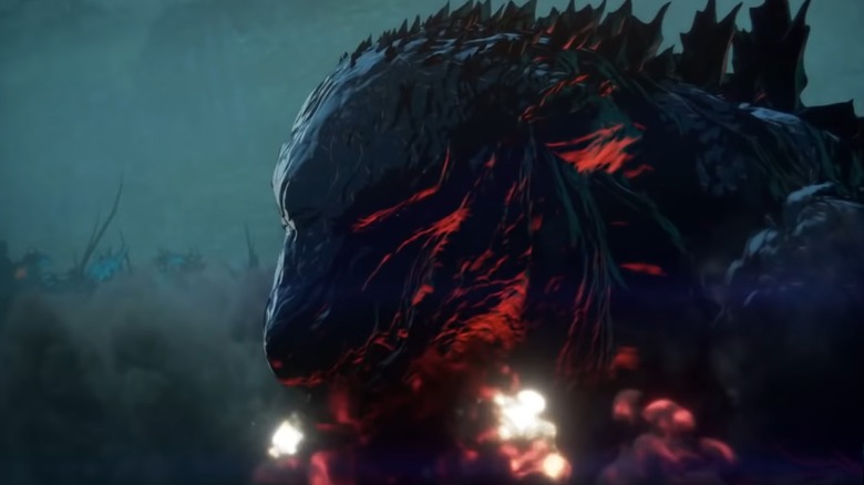Godzilla breathing fire