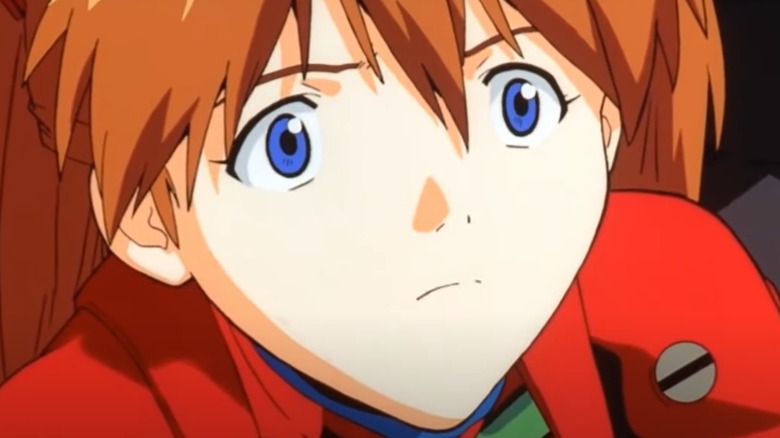 Asuka Langley Soryu in Eva-02 looking up