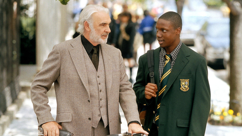 William Forrester walks with Jamal Wallace in "Finding Forrester" (2000)