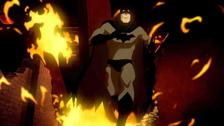 Batman surrounded by flames