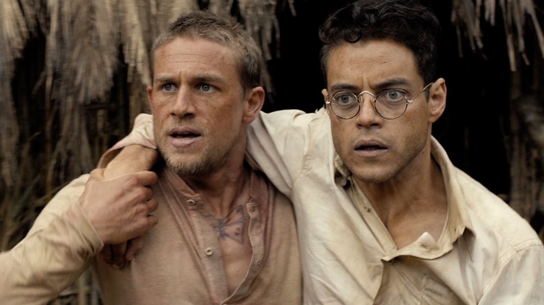 Papillon faces danger in "Papillon" (2018)