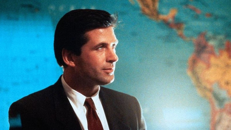 Jack Ryan standing in front of a map in 'The Hunt for Red October' (1990)