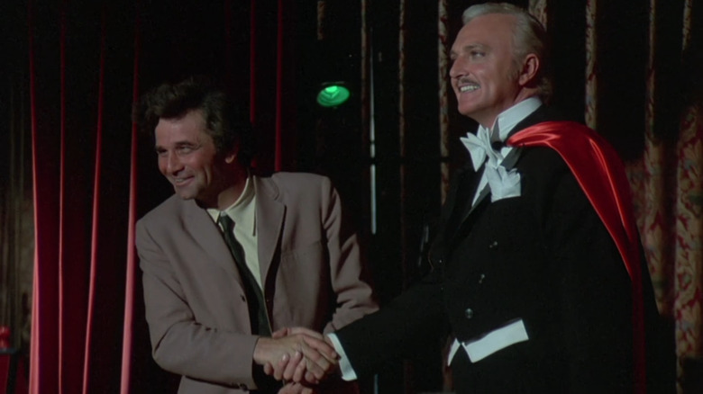 Columbo on stage with the Great Santini in "Now You See Him" (1976)