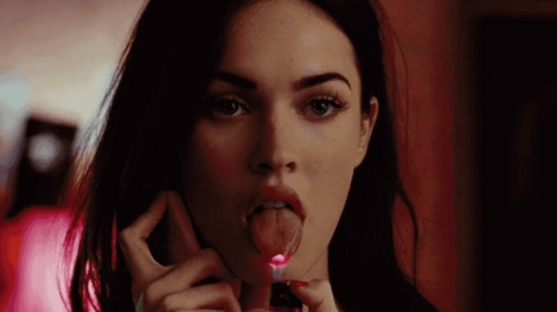 Megan Fox lights tongue