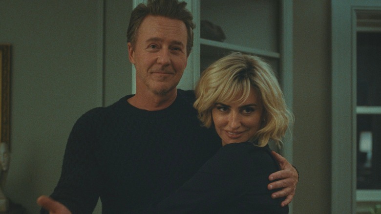 Pina hugging Hawk in "The Invite" (2026)