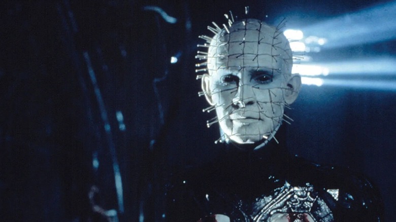 Pinhead calmly staring ahead in Hellraiser (1987)