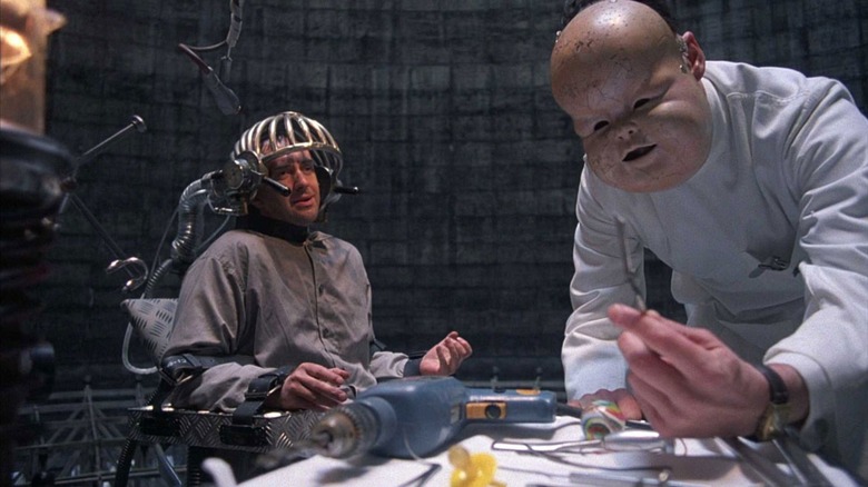 Sam about to be tortured by his friend Jack in "Brazil"