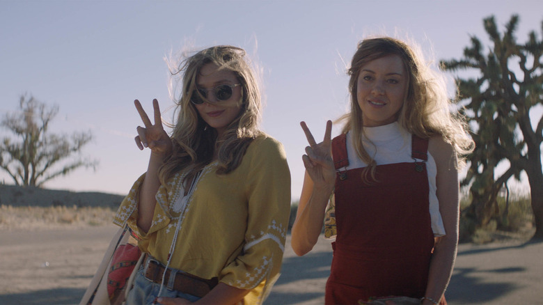 Aubrey Plaza and Elizabeth Olsen