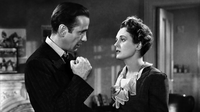 Sam Spade threatens Ruth in "The Maltese Falcon" (1941)