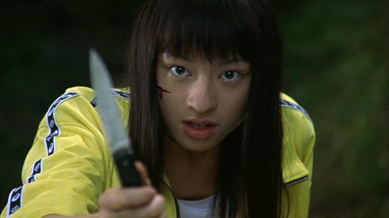 Takako Chigusa wielding a knife in "Battle Royale"