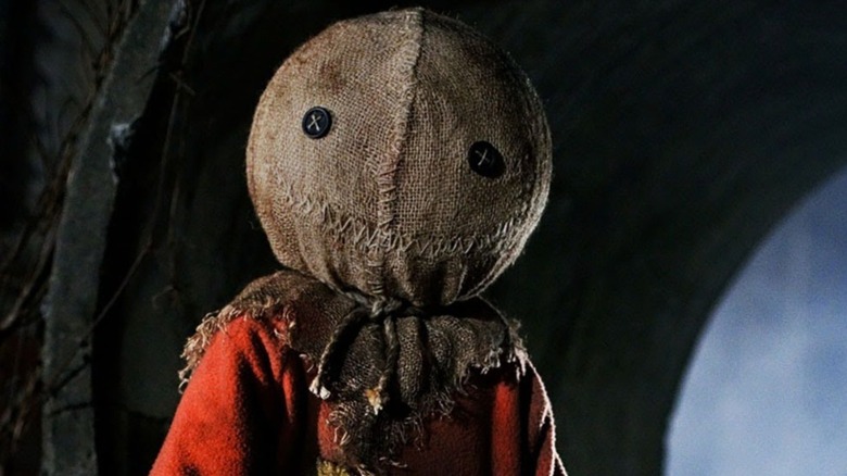 Sam standing in the dark in "Trick 'r Treat"