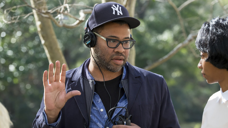 Jordan Peele directing behind the scenes of Get Out