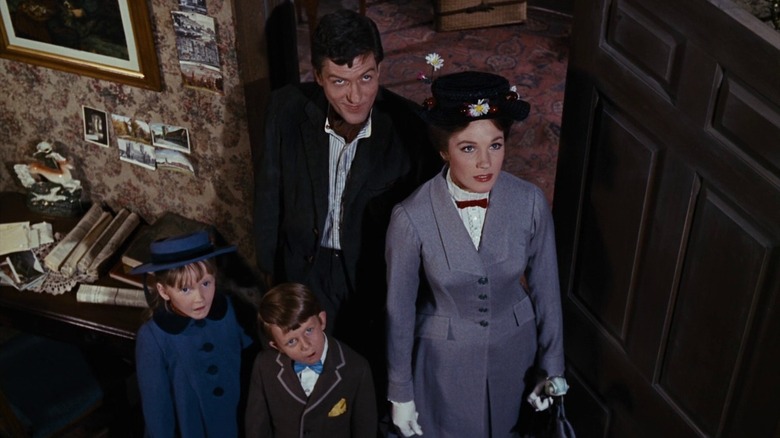 Bert, Mary Poppins, and kids together