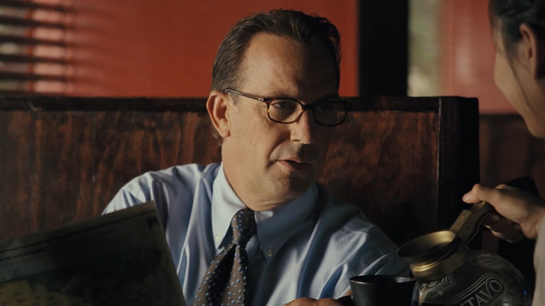 Kevin Costner's Earl Brooks looking at the waitress in Mr. Brooks