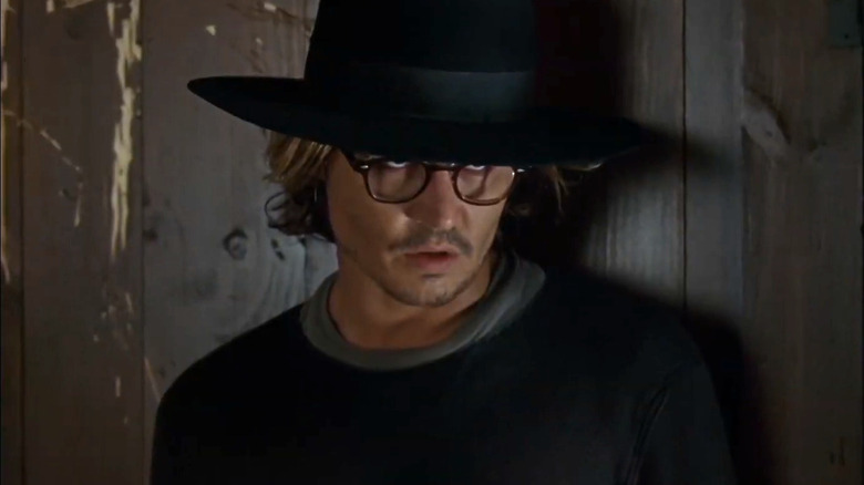 Johnny Depp's Mort Rainey looking creepy in Secret Window