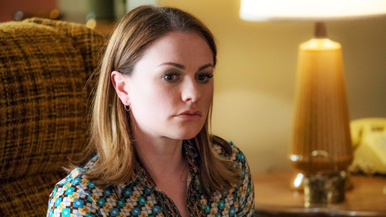 Peggy Sheeran looking blank