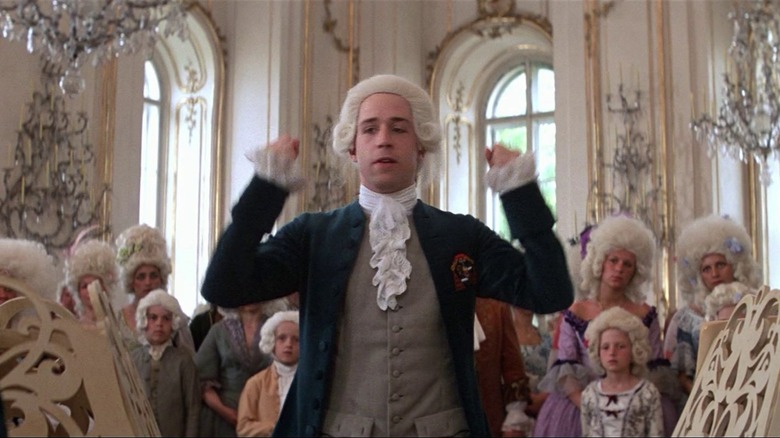 Mozart performing at a party