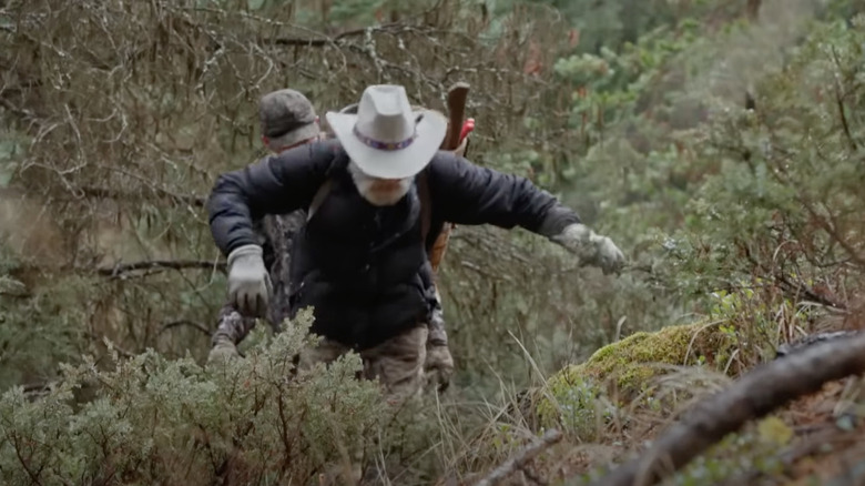 Tom trekking the mountain