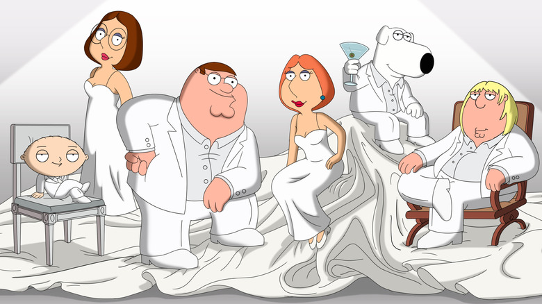 The Griffin family posing