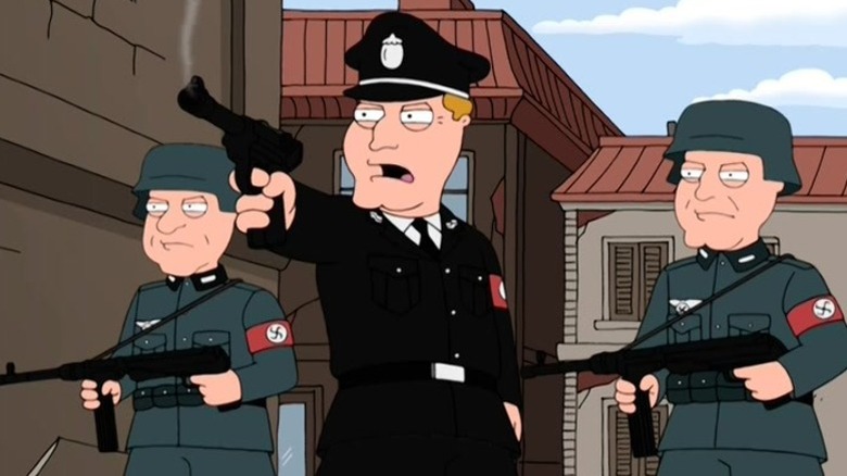 Soldiers with guns