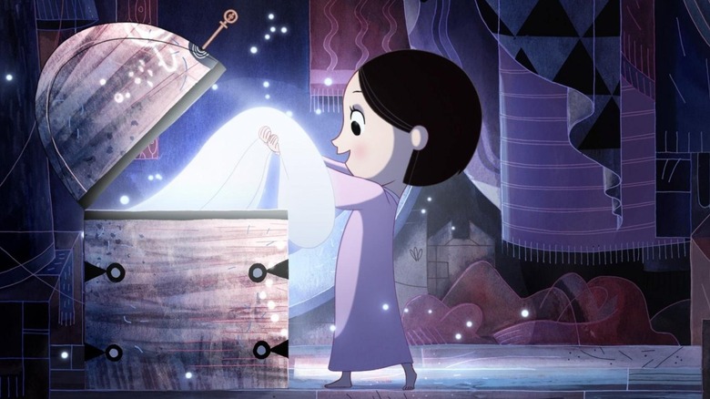 Saoirse finding the white sealskin coat in Song of the Sea (2014)