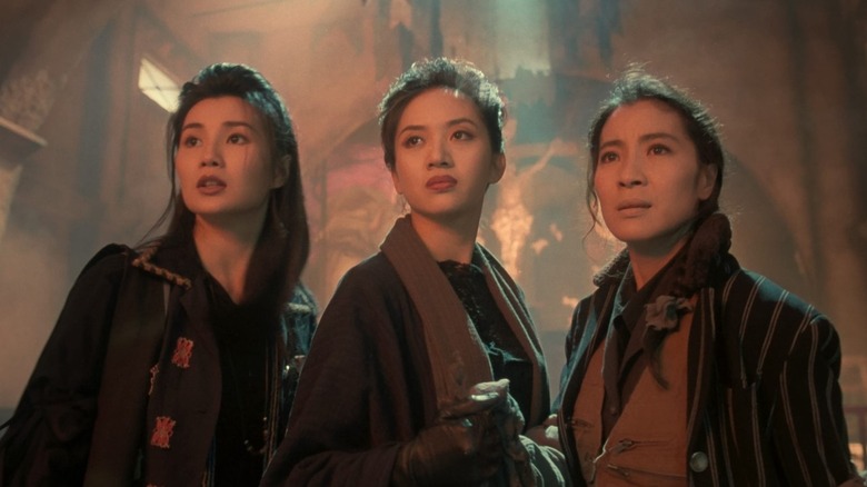 The three titular leads of The Heroic Trio (1993)