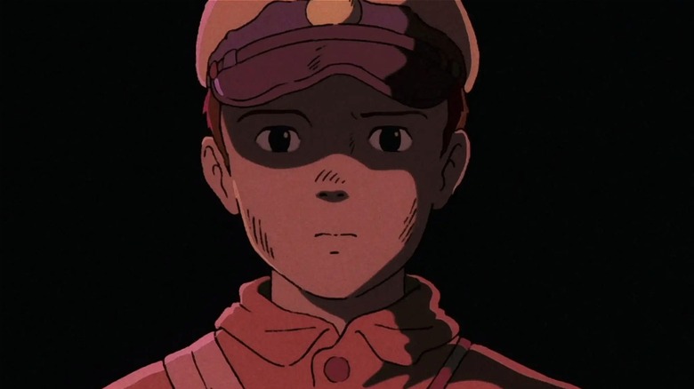 Seita looking serious in Grave of the Fireflies