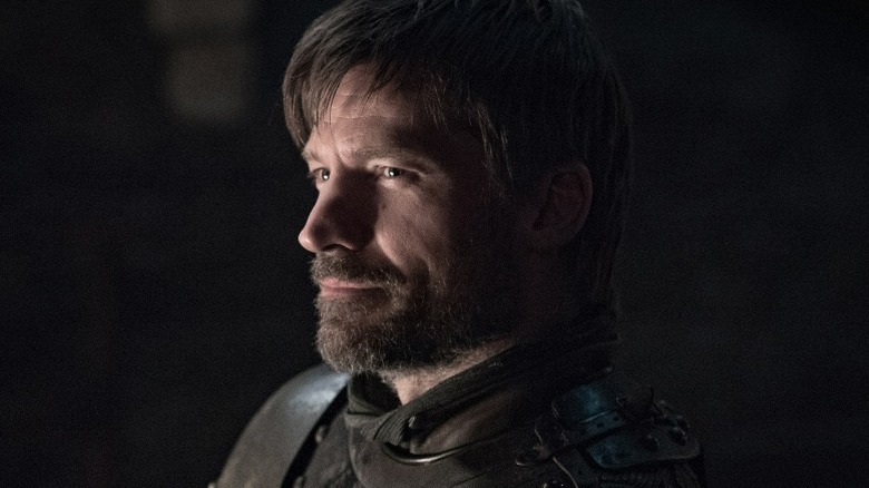 Jaime in battle at the Lannister caravan