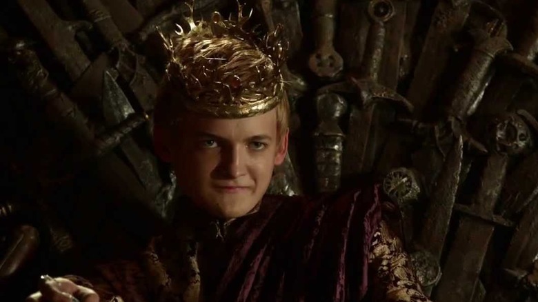 Joffrey sitting on the Iron Throne