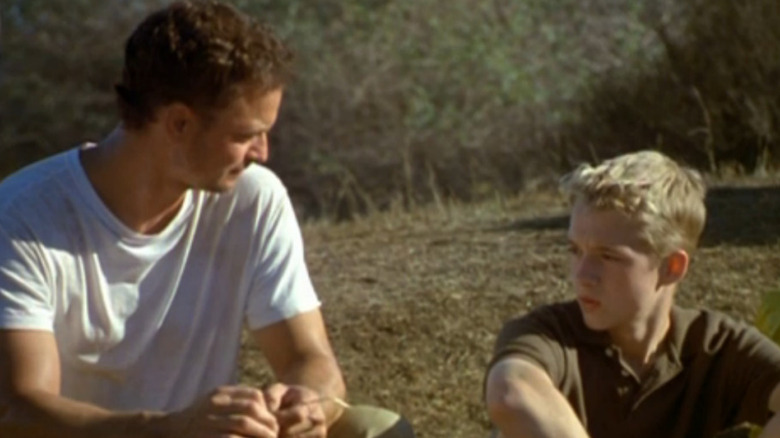 Gary Sinese and Mason Gamble having one on one