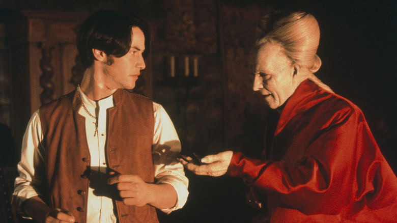 Count Dracula talks to Jonathan Harker in "Bram Stoker's Dracula" (1992)