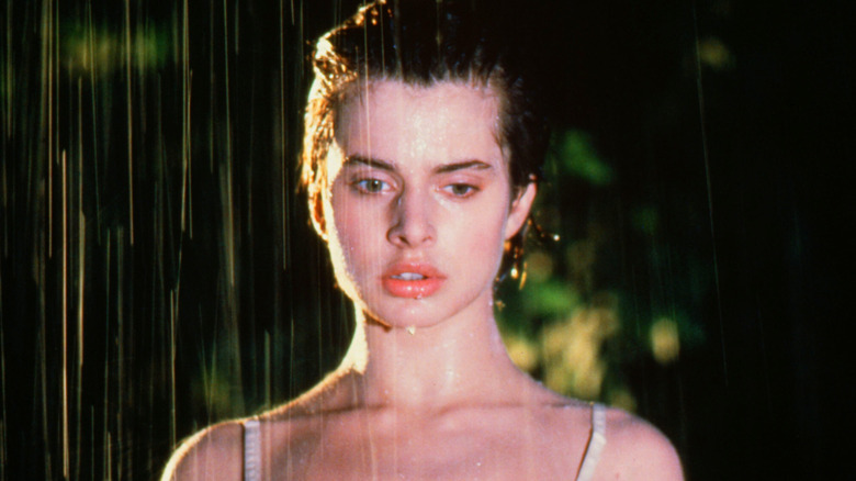 Irena standing in the rain in 'Cat People' (1982)