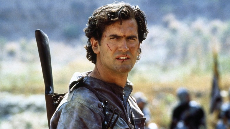 Ash on a battlefield in "Army of Darkness" (1992)