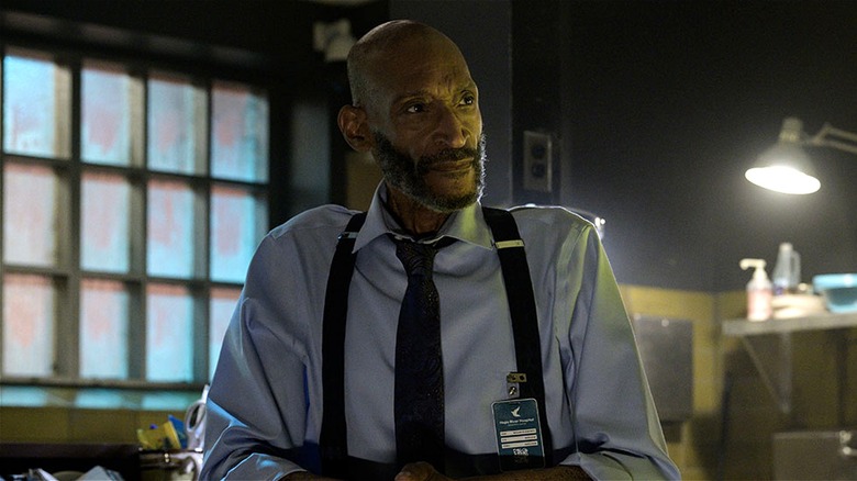 William Bludworth sitting in his lab in 