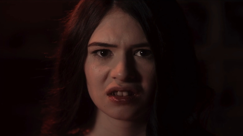 Vampire baring teeth