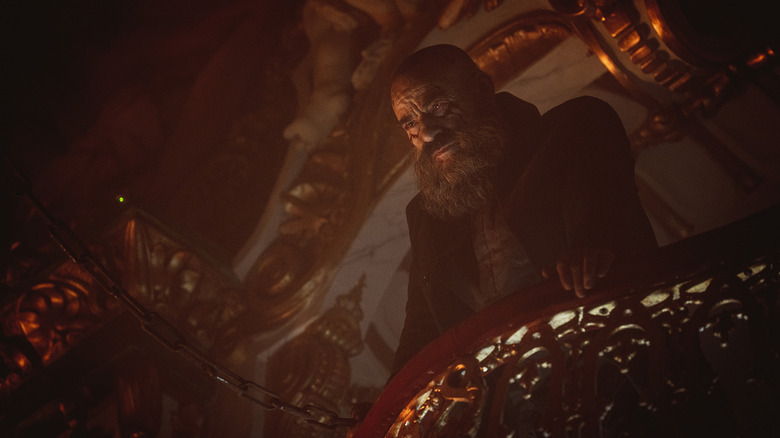 Father Manuel Vergara looking down on "30 Coins" (2020-2023)