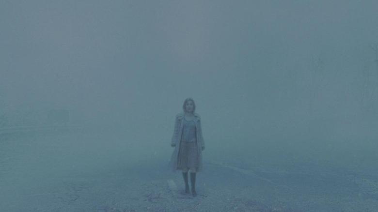 Rose wandering through fog in "Silent Hill"