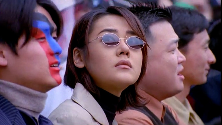 Woman wearing glasses