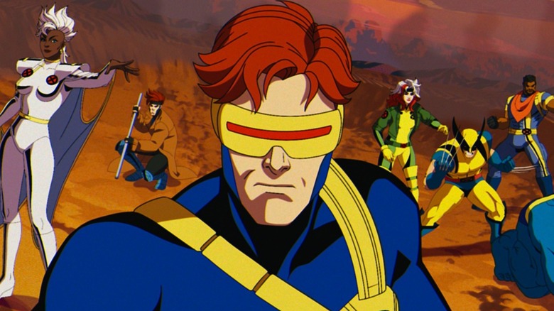 Cyclops surrounded by X-Men in X-Men '97