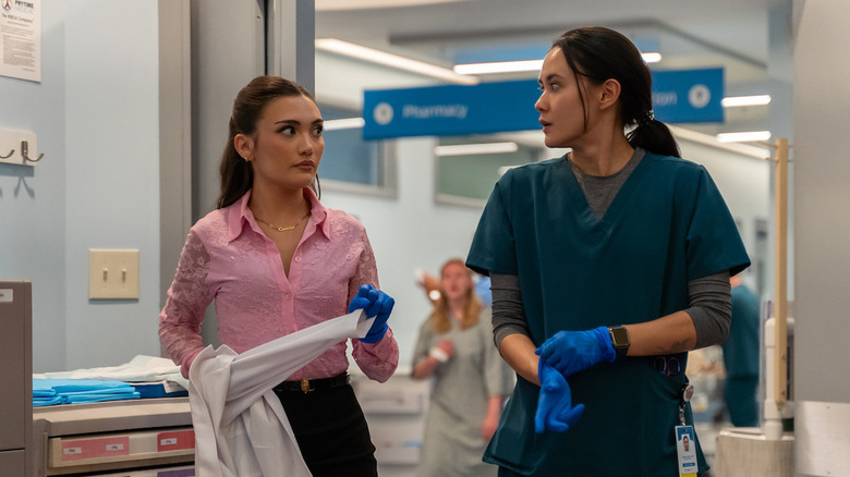 Camila and Sophie looking at each other nervously in "Pulse"