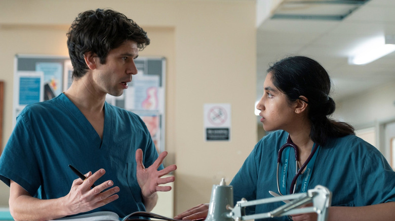 Adam and Shruti talk in "This Is Going to Hurt"