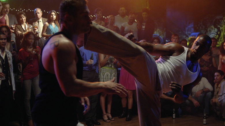 Isaiah delivers a kick in "Blood and Bone"