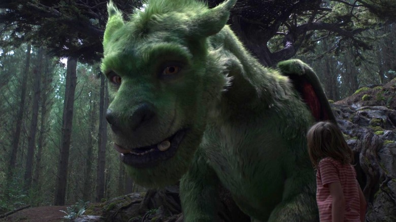 Elliott the dragon smiling in Pete's Dragon